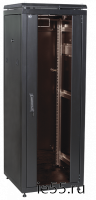 ITK Шкаф сетевой 19" LINEA N 18U 600х600 мм стеклянная передняя дверь, задняя металлическая черный